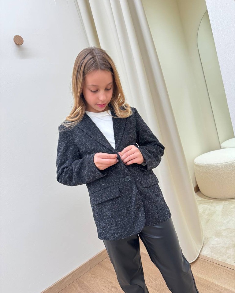 Giacca nera un bottone con lurex Name It Shop Online Giacca nera un bottone con lurex Name It