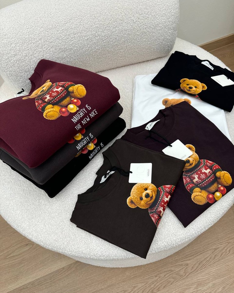 T-shirt oversize nera stampa orsetto Vicolo Shop Online T-shirt oversize nera stampa orsetto Vicolo