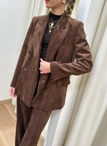 Shop Online Blazer moro doppiopetto in velluto rocciatore Vicolo