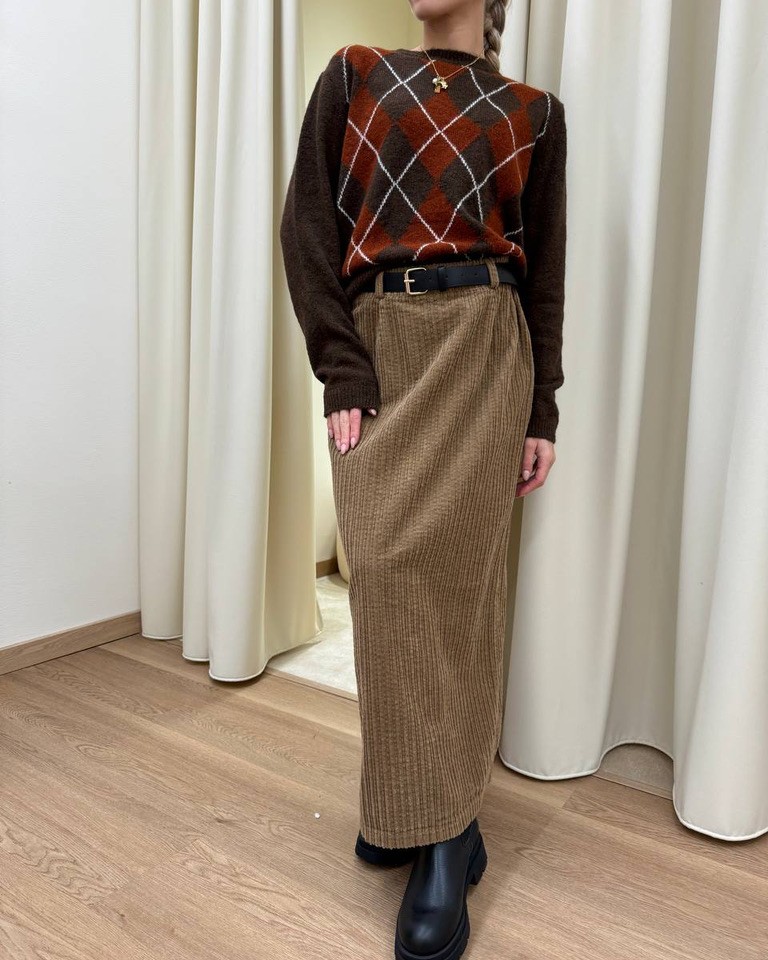 Maglia girocollo moro rombi bruciato HaveOne Shop Online Maglia girocollo moro rombi bruciato HaveOne