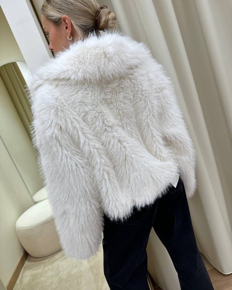 Pelliccia panna corta collo sciallato HaveOne Shop Online Pelliccia panna corta collo sciallato HaveOne