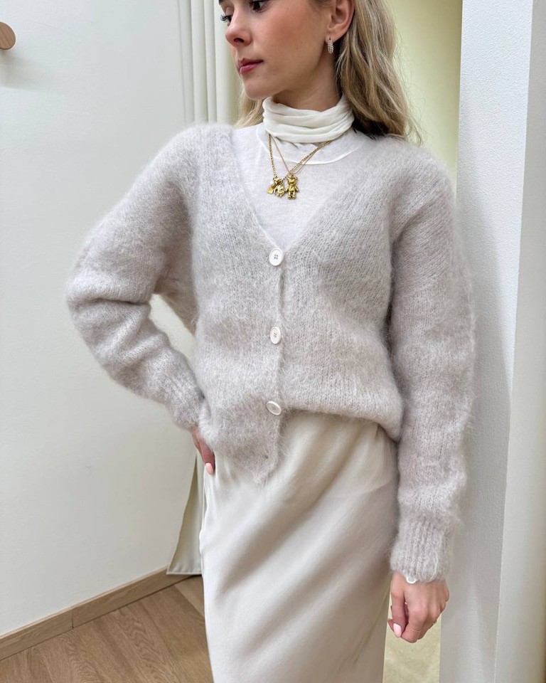 Cardigan ampio in mohair beige HaveOne Shop Online Cardigan ampio in mohair beige HaveOne