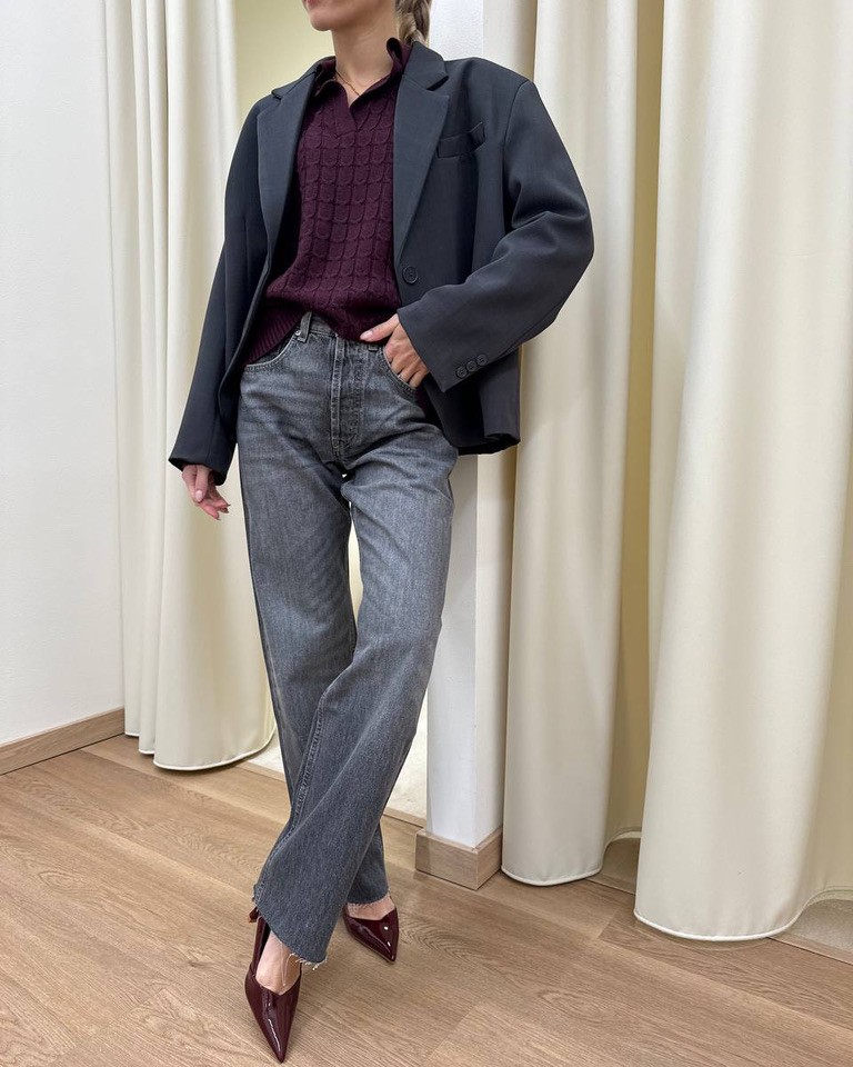 Jeans Emy dritto grigio Vicolo Shop Online Jeans Emy dritto grigio Vicolo