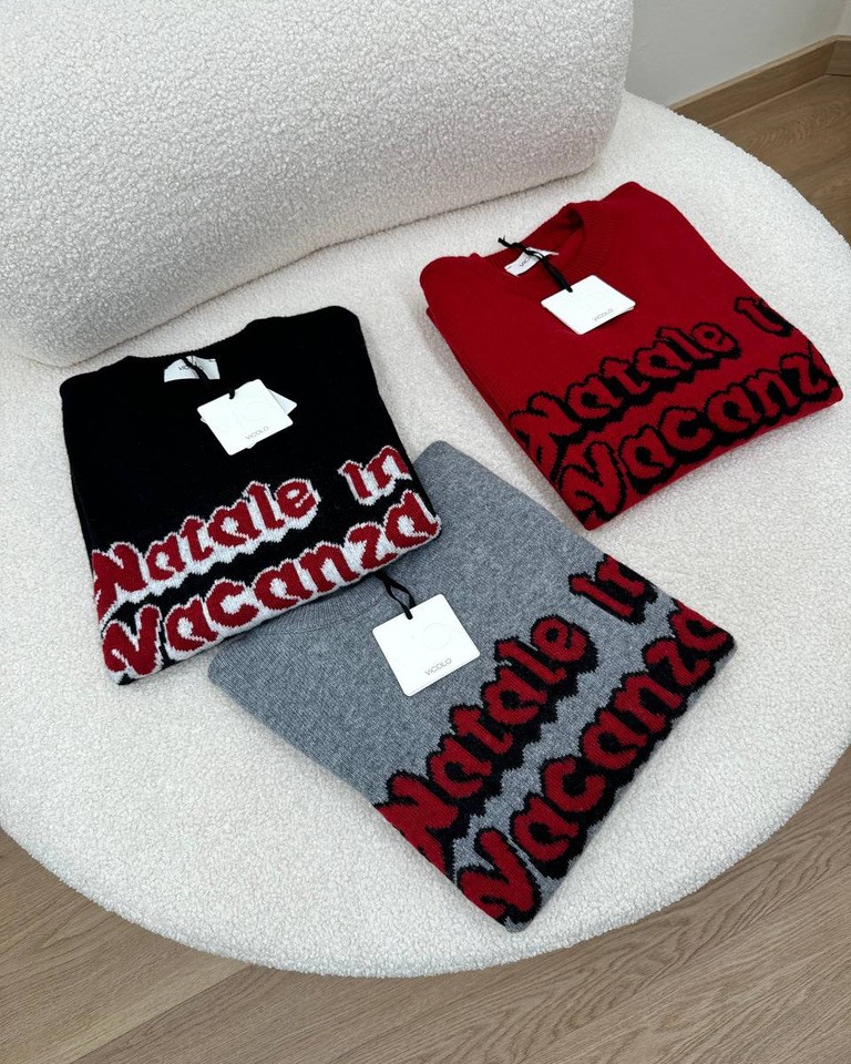 Maglione grigio "Natale in vacanza" Vicolo Shop Online Maglione grigio "Natale in vacanza" Vicolo