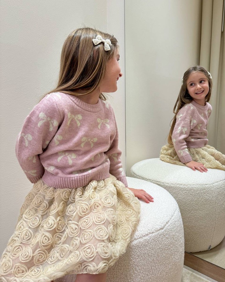 Minigonna in tulle beige con rose in rilievo Name It Shop Online Minigonna in tulle beige con rose in rilievo Name It