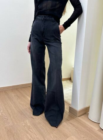 Shop Online Jeans Elena palazzo nero Vicolo