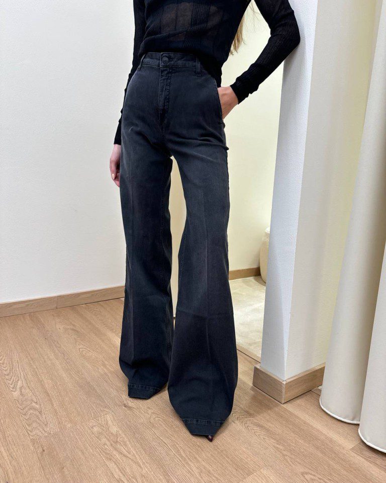 Jeans Elena palazzo nero Vicolo Shop Online Jeans Elena palazzo nero Vicolo