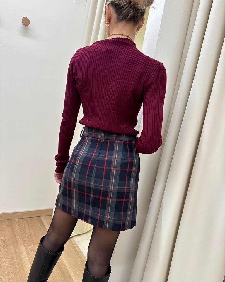 Minigonna check grigio Vicolo Shop Online Minigonna check grigio Vicolo