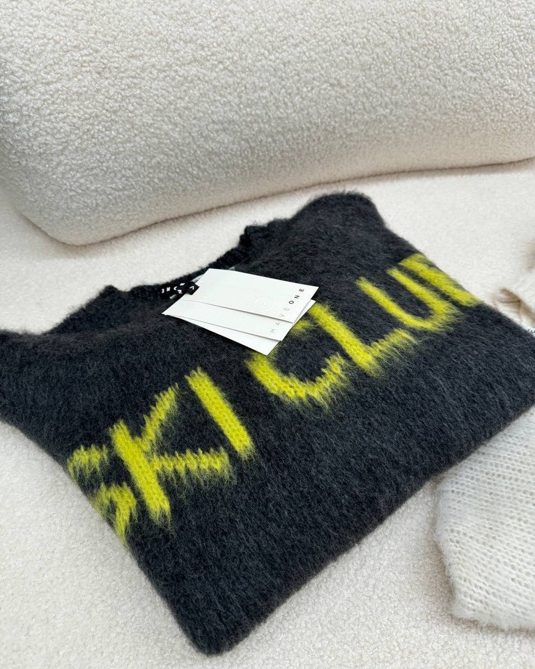 Maglione girocolo "ski club" grigio HaveOne Shop Online Maglione girocolo "ski club" grigio HaveOne