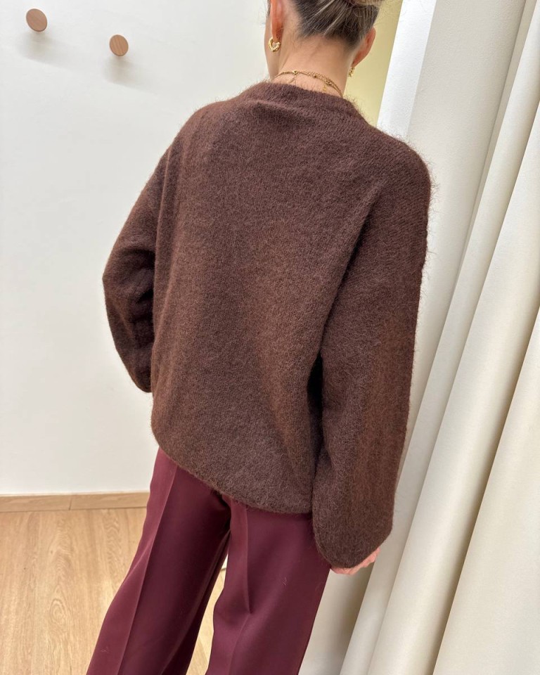 Maglia intarsio cuore stella moro Susy Mix Shop Online Maglia intarsio cuore stella moro Susy Mix