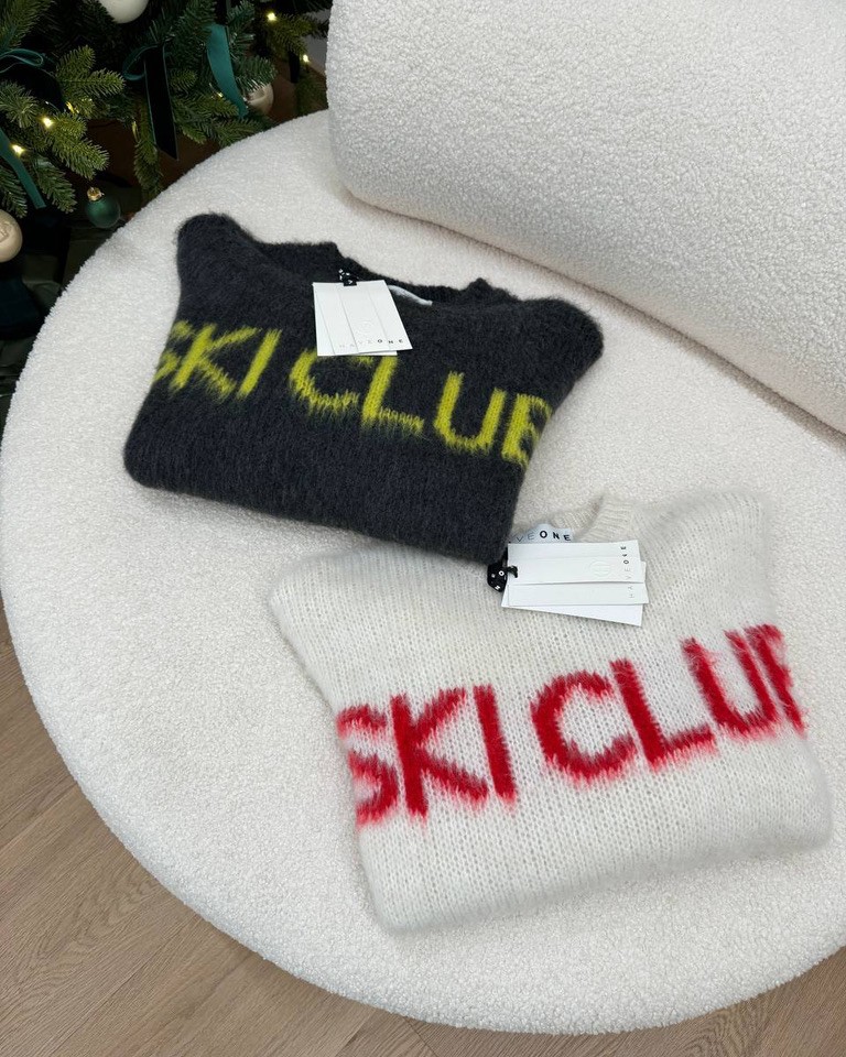 Maglione girocolo "ski club" grigio HaveOne Shop Online Maglione girocolo "ski club" grigio HaveOne