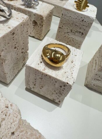 Shop Online Anello goccia grande dorato