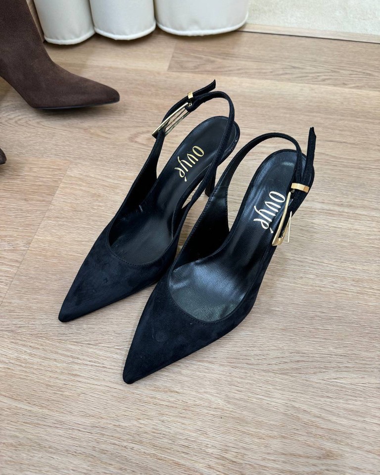 Slingback scamosciata nera Ovyè Shop Online Slingback scamosciata nera Ovyè