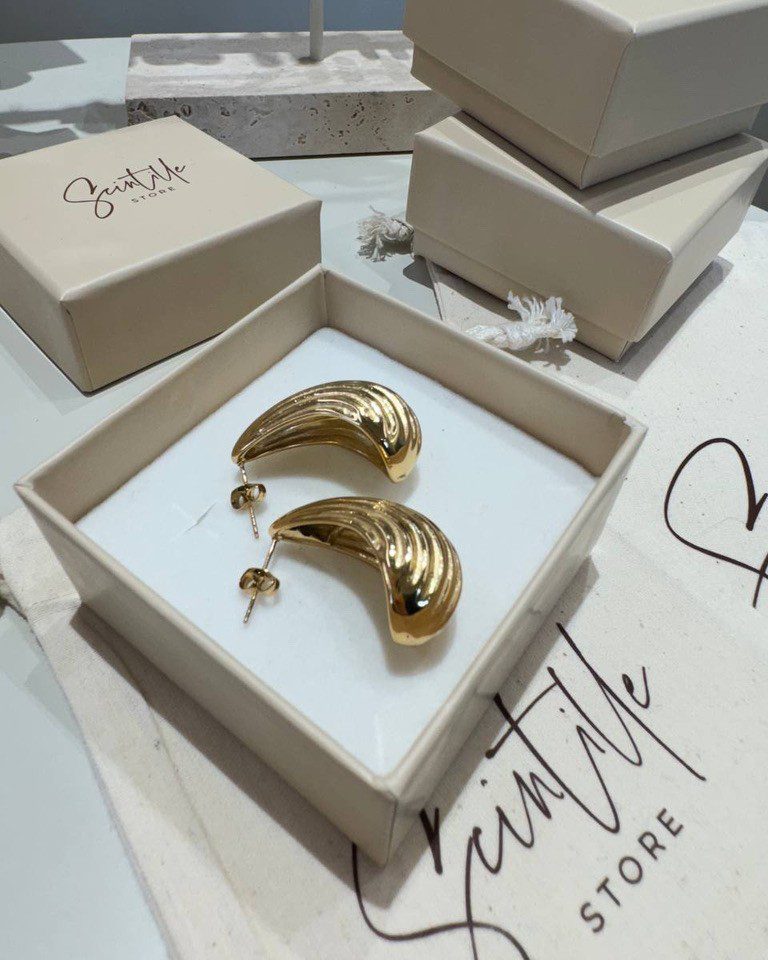 Orecchini a goccia effetto conchiglia dorati Shop Online Orecchini a goccia effetto conchiglia dorati