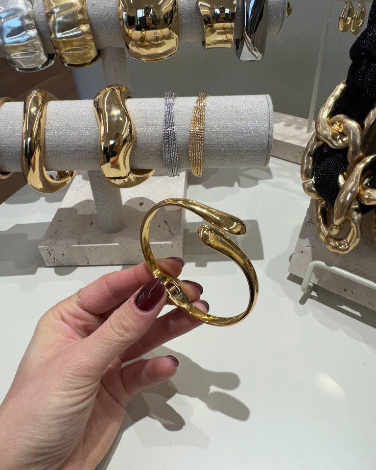 Bracciale ad anello doppia goccia dorato Shop Online Bracciale ad anello doppia goccia dorato