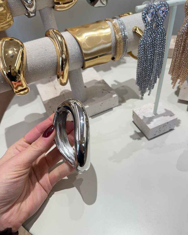 Bracciale ondulato piccolo argentato Shop Online Bracciale ondulato piccolo argentato