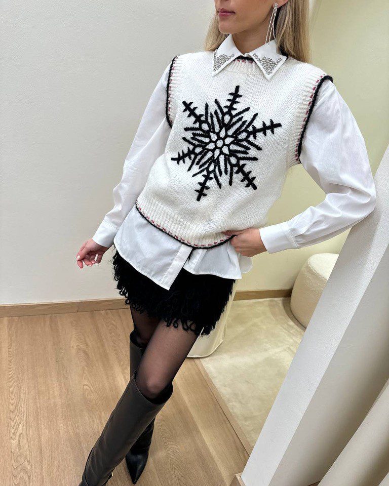 Minigonna punto pelliccia nera Kontatto Shop Online Minigonna punto pelliccia nera Kontatto