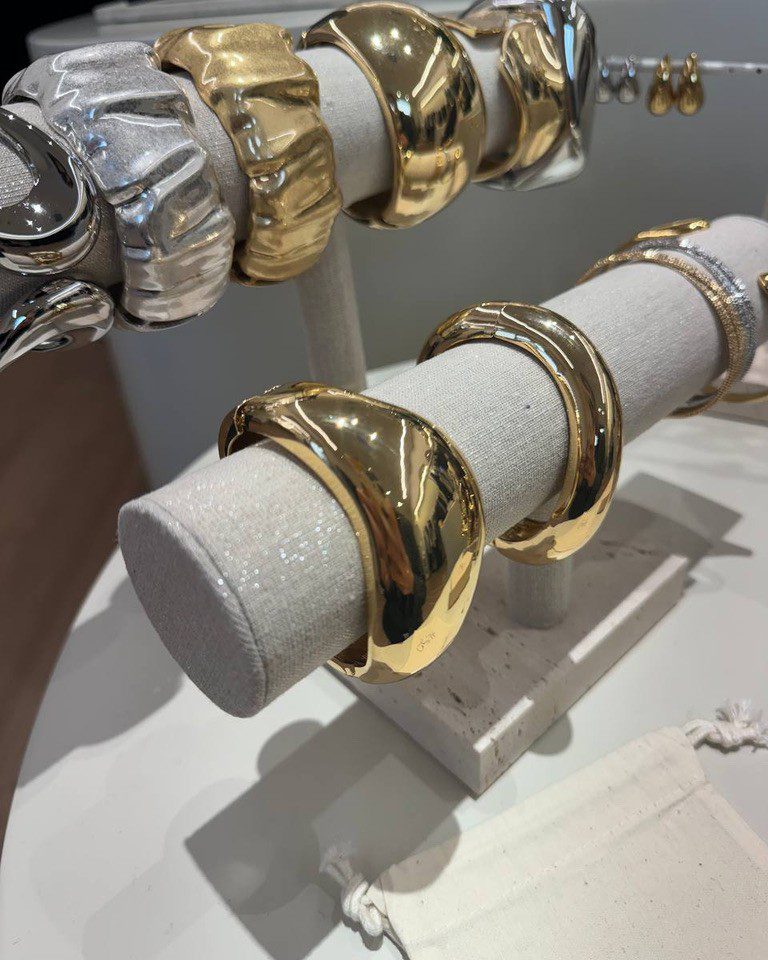 Bracciale ondulato grande dorato Shop Online Bracciale ondulato grande dorato