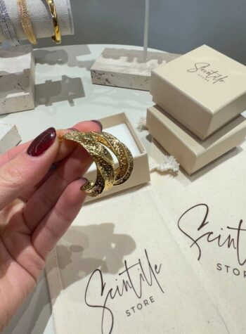 Shop Online Orecchini dorati effetto picchiettato