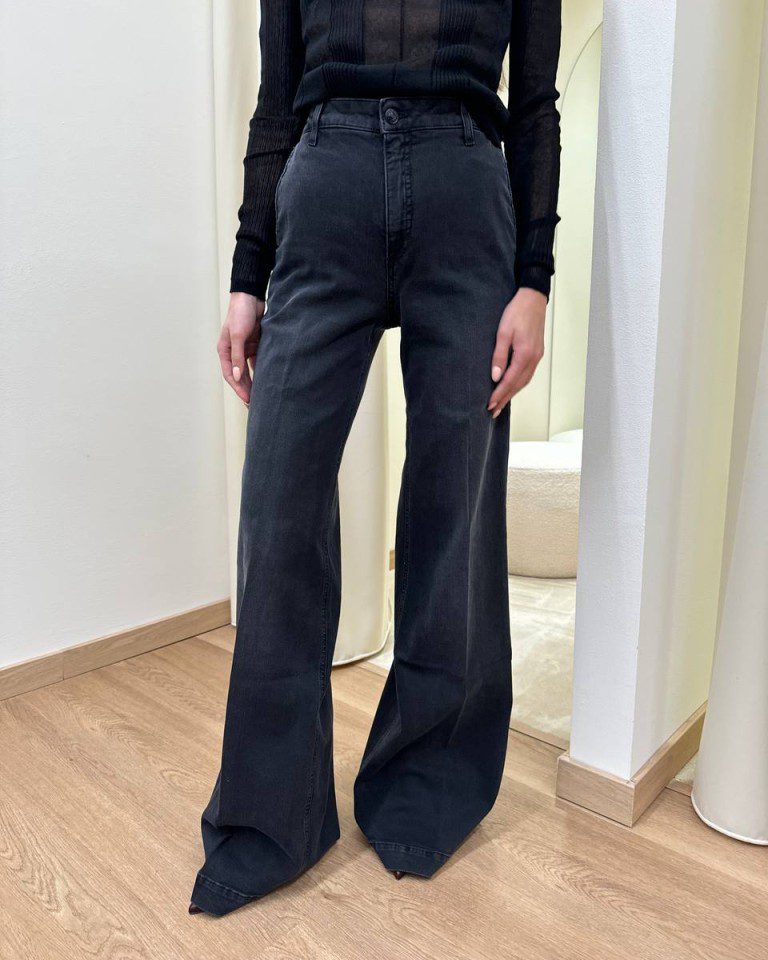 Jeans Elena palazzo nero Vicolo Shop Online Jeans Elena palazzo nero Vicolo