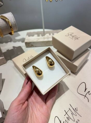 Shop Online Orecchini a goccia liscia dorati