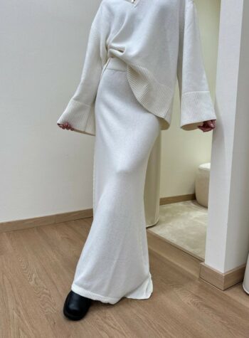 Shop Online Gonna lunga in maglia burro Vicolo