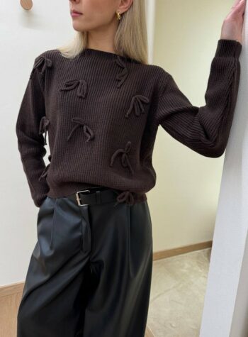 Shop Online Maglione fiocchetti moro Susy Mix