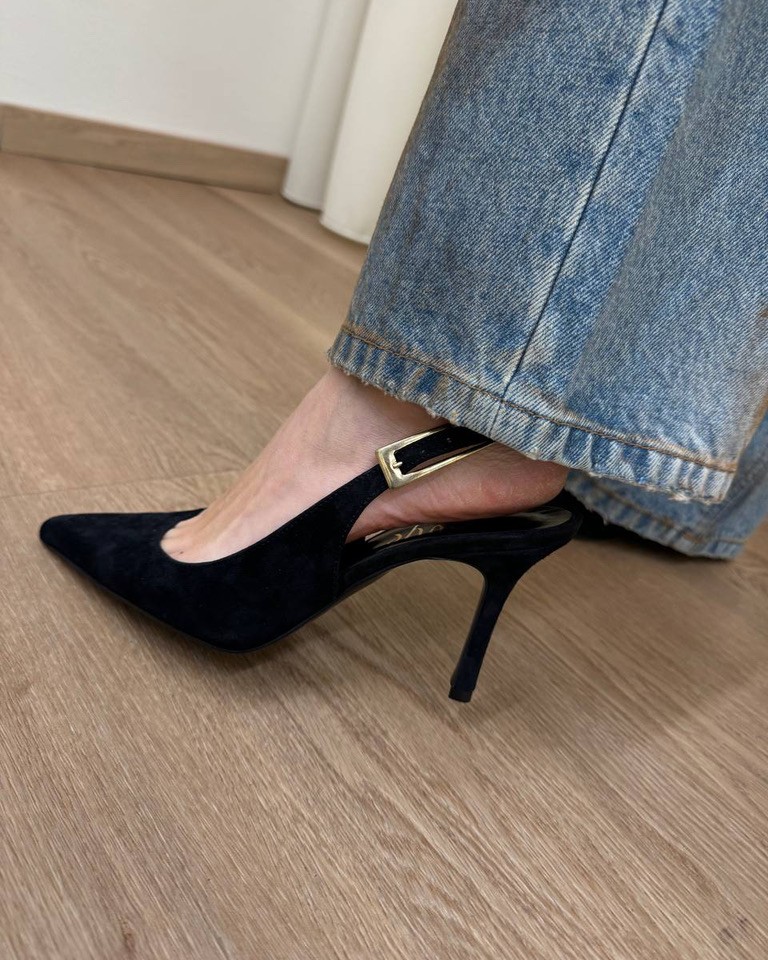 Slingback scamosciata nera Ovyè Shop Online Slingback scamosciata nera Ovyè