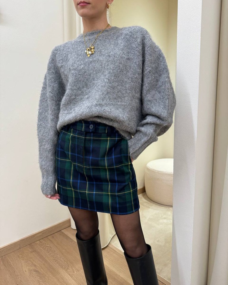 Minigonna check verde Vicolo Shop Online Minigonna check verde Vicolo