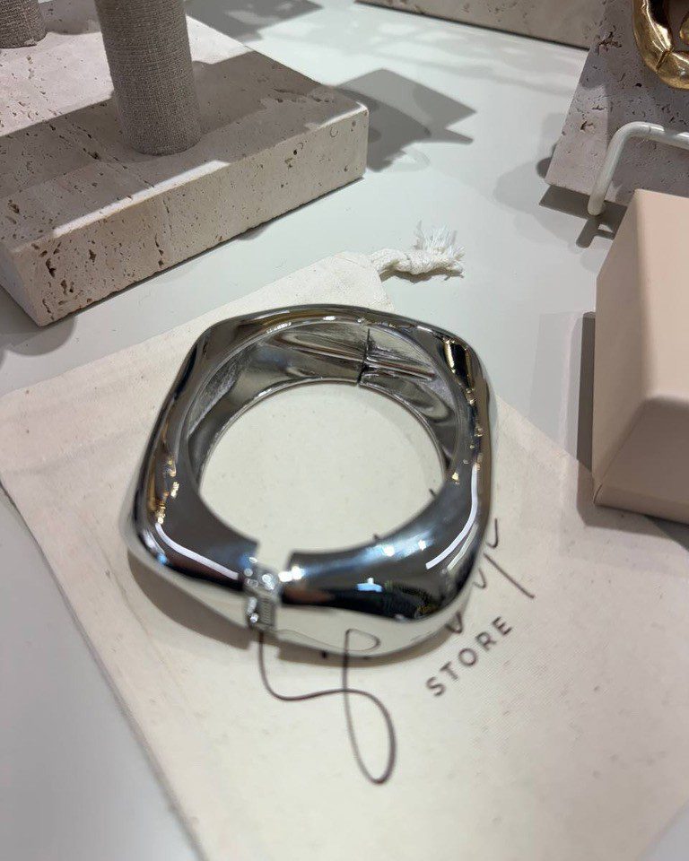 Bracciale squadrato lucido argentato Shop Online Bracciale squadrato lucido argentato