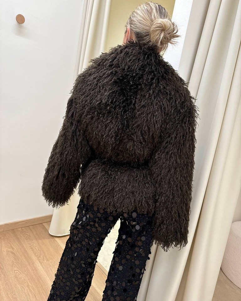 Pelliccia moro con cintura Vicolo Shop Online Pelliccia moro con cintura Vicolo