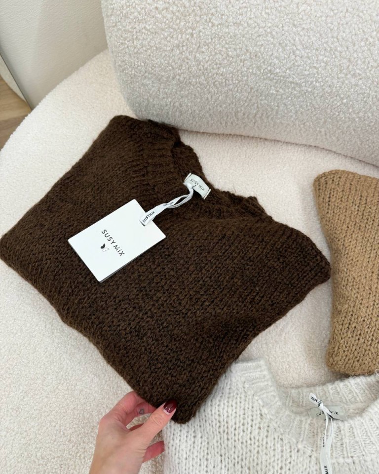 Maglione over girocollo moro Susy Mix Shop Online Maglione over girocollo moro Susy Mix