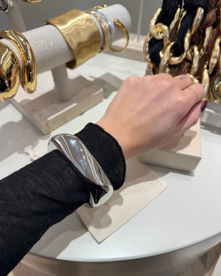 Bracciale squadrato lucido argentato Shop Online Bracciale squadrato lucido argentato