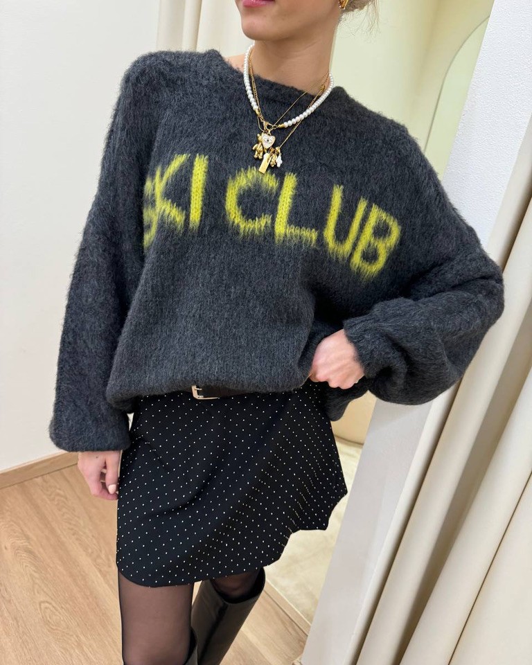 Minigonna nera con strass e cintura HaveOne Shop Online Minigonna nera con strass e cintura HaveOne