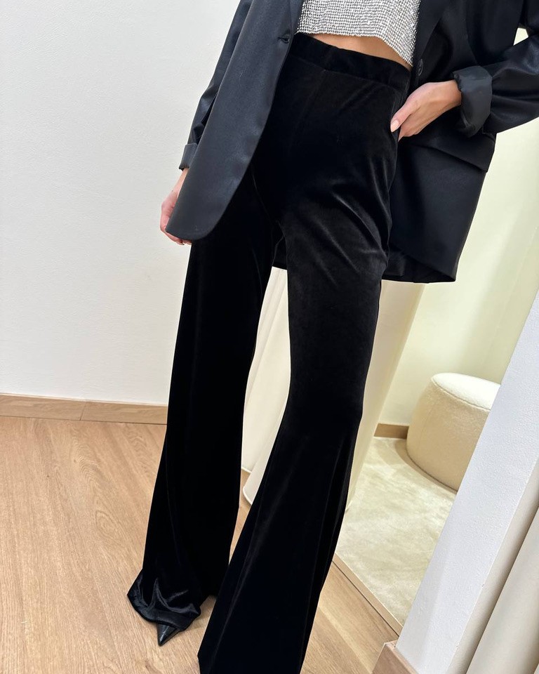 Pantalone velluto nero HaveOne Shop Online Pantalone velluto nero HaveOne