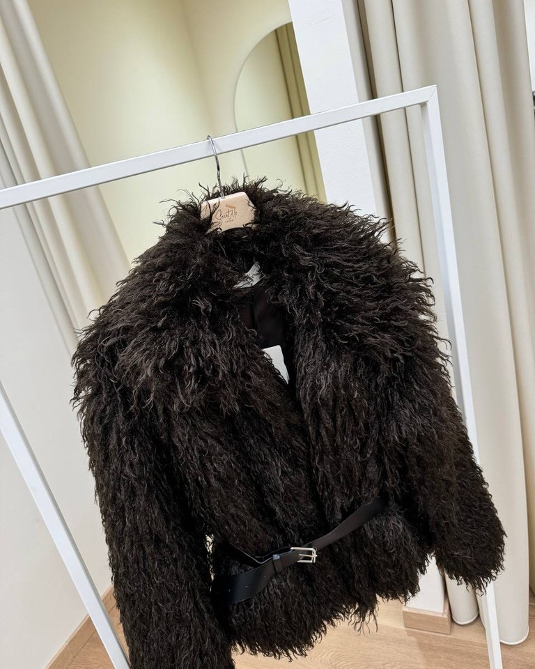 Pelliccia moro con cintura Vicolo Shop Online Pelliccia moro con cintura Vicolo