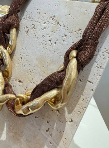 Shop Online Collana intrecciata bronzo e oro