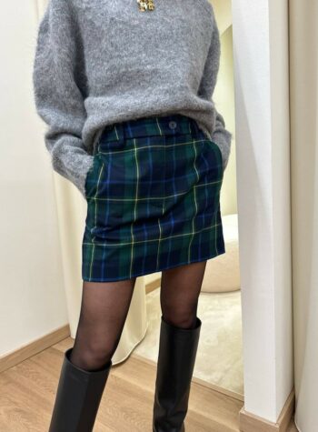 Shop Online Minigonna check verde Vicolo