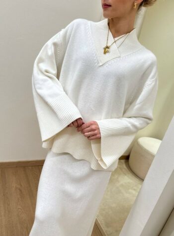 Shop Online Maxi maglia burro scollo a V Vicolo