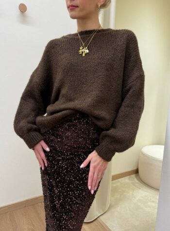 Maglione over girocollo moro Susy Mix Shop Online Maglione over girocollo moro Susy Mix