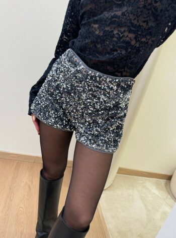 Shop Online Shorts in paillettes grigi Vicolo