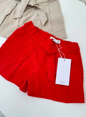 Shop Online Short in cotone rosso con fiocco Name it