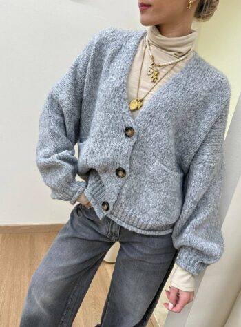 Shop Online Cardigan over in maglia grigio HaveOne