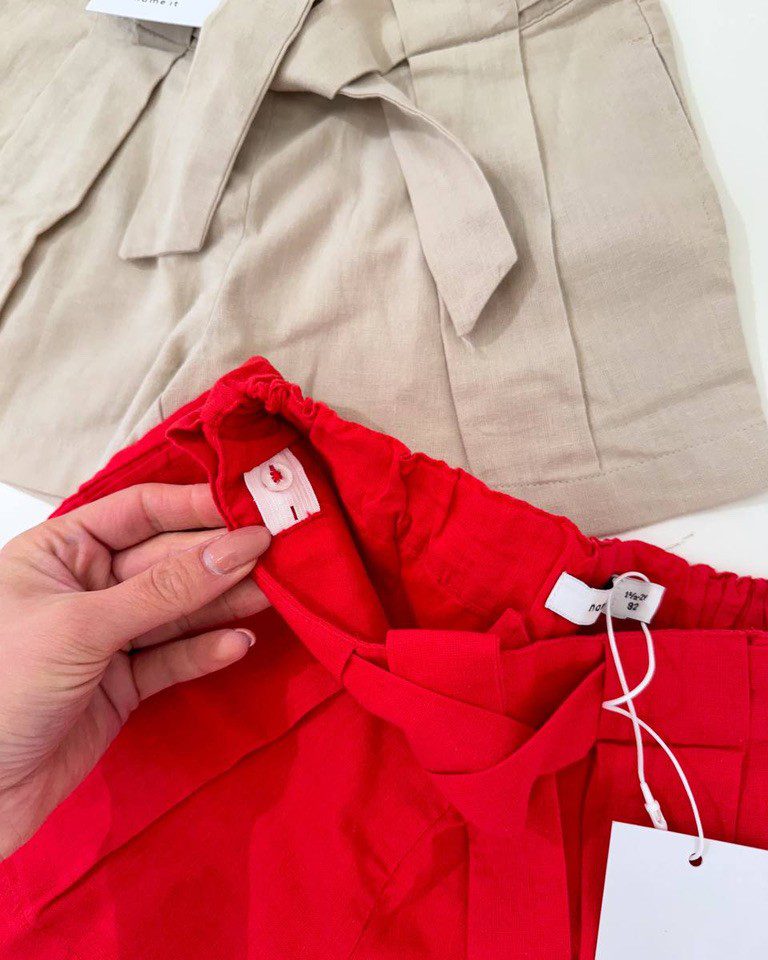 Short in cotone rosso con fiocco Name it Shop Online Short in cotone rosso con fiocco Name it