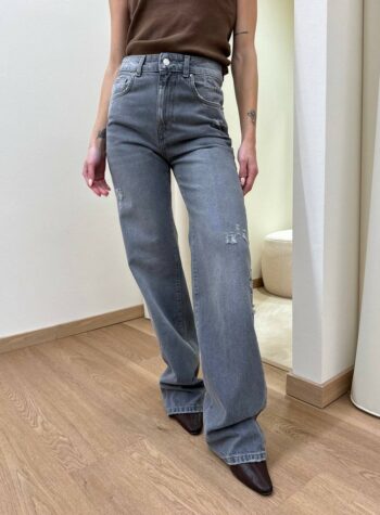 Shop Online Jeans Dalia grigio con rotture Vicolo