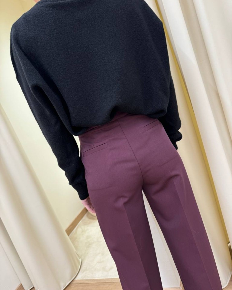 Pantalone classico dritto bordeaux Vicolo Shop Online Pantalone classico dritto bordeaux Vicolo