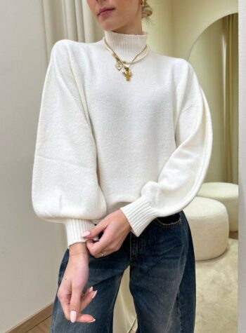 Shop Online Maglia over collo alto burro HaveOne