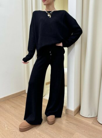 Shop Online Completo in maglia nero pantalone e maglia barca HaveOne