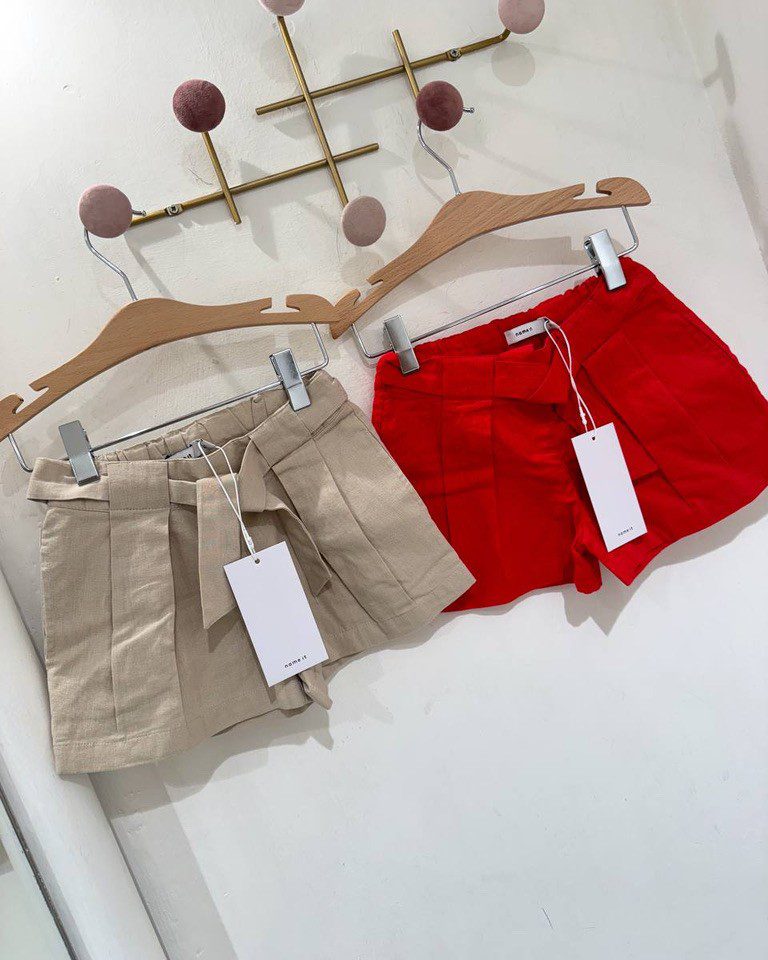 Short in cotone rosso con fiocco Name it Shop Online Short in cotone rosso con fiocco Name it