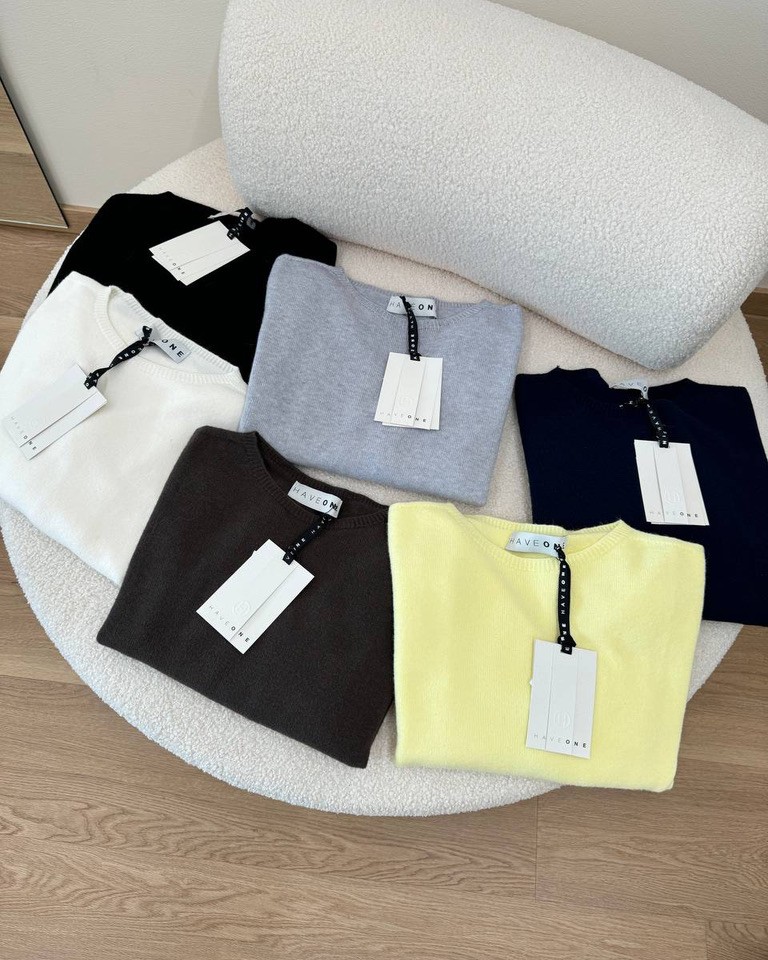 Maglia over girocollo grigio melange HaveOne Shop Online Maglia over girocollo grigio melange HaveOne